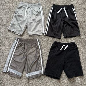 Kids' 4 Pack Athletic Shorts - Black and Gray